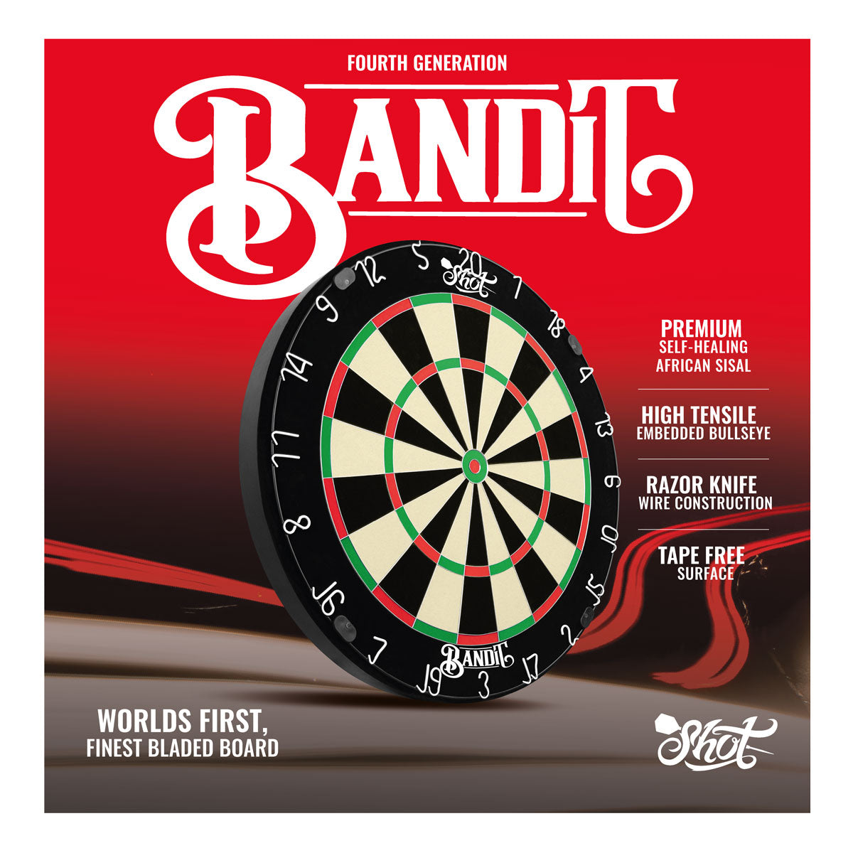 Shot Bandit Bristle Dartboard